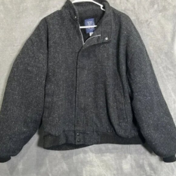 Vtg Polo Club Manhattan Bomber Jacket Full Zip Insulated Made In USA Size 2X 90s - Picture 1 of 7